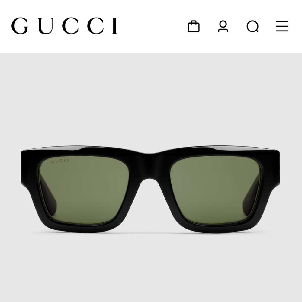 GUCCI Rectangular frame sunglasses (Brand New) w/box In Excellent Condition.